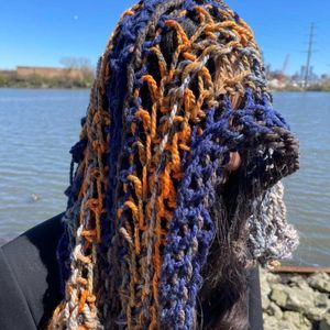 Crochet Scarf Shawl Cottage Core Festival Mesh Top